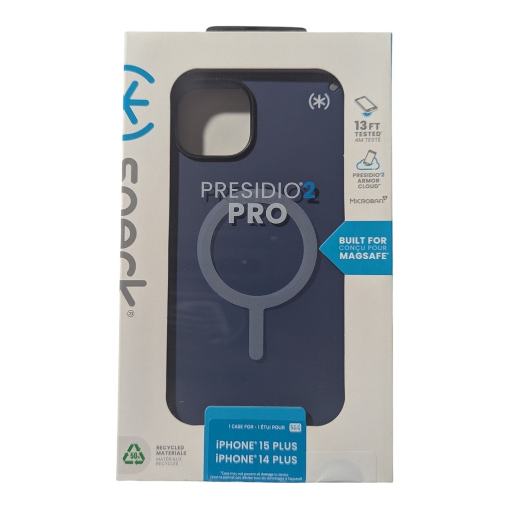 B7. Speck Presidio2 Pro MagSafe Case Apple iPhone 15 Plus/14 Plus - Coastal Blue